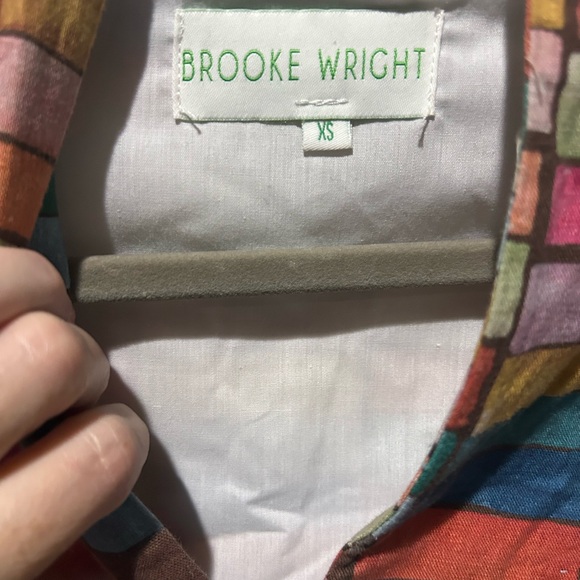 Brook Wright Nancy Colorful Striped Tunic Dress with pockets XS - Picture 2 of 5